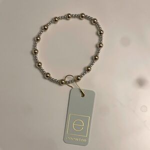 E NEWTON CLASSIC SINCERITY PATTERN 5mm BRACELET (silver & gold)
